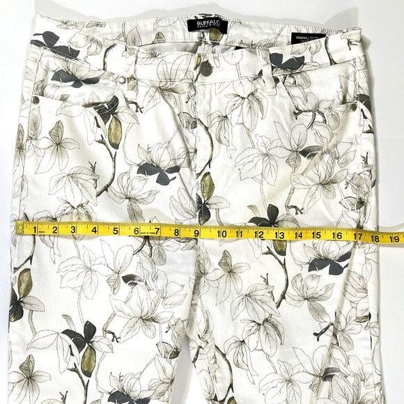 Buffalo David Bitton - Women's Sz 12 - Havana White Jeans High Rise Ankle Skinny - Picture 10 of 13